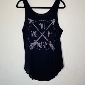 Final Touch boutique black rayon tank small